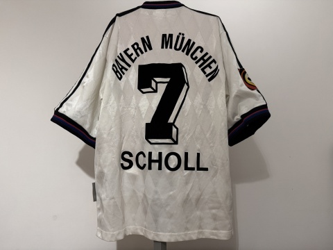 KOSZULKA Bayern Monachium (Niemcy) 1996/98 away #7 Scholl Adidas S