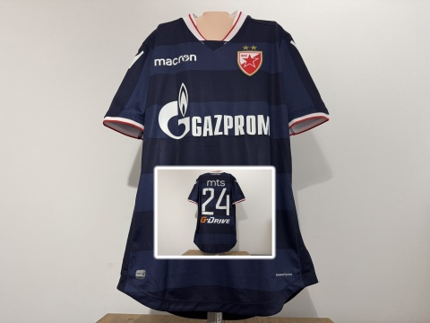 KOSZULKA Crvena Zvezda Belgrad (Serbia) 2017/18 away #24 Macron M