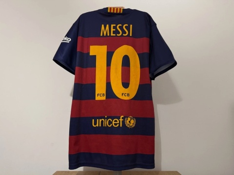 KOSZULKA FC Barcelona (Hiszpania) 2015/16 home #10 Messi L