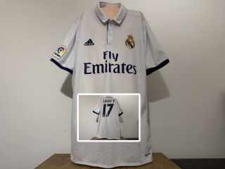 KOSZULKA Real Madryt (Hiszpania) 2016/17 home #17 Lucas Vazquez Adidas L